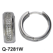 New Styels 925 Argent Sterling Zirconia Hoop Huggie